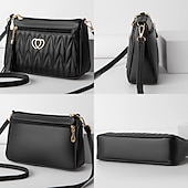 billiga Crossbodyväskor-Dam Crossbody-väska Axelväska Hoboväska PU läder Utomhus Dagligen Helgdag Knappar Tofs Dragkedja Stor kapacitet Vattentät Lättvikt Ensfärgat Quiltad ArmyGreen Gulbrun Rödbrun röd