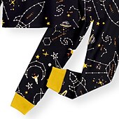 billiga Pojkens 3D Sporter &amp; Spel-Pojkar 3D Galax Pyjamas set Långärmad 3D-tryck Höst Vinter Aktiv Häftig Dagligen Polyester Barn 3-12 år Rund hals Hem Casual Inomhus Normal
