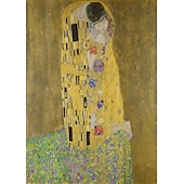abordables Impressions Célèbres-célèbre toile d&#039;art mural gustav klimt le baiser adele bloch bauer impressions et affiches photos peinture en tissu décoratif pour salon photos sans cadre