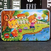 tanie Układanie puzzli-drewniane puzzle puzzle dla dzieci 60 sztuk żelaznego pudełka puzzle dla przedszkola wczesna edukacja drewniane zabawki