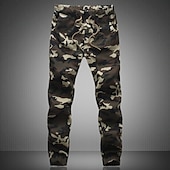 billiga Cargobyxor-Herr Militärbyxor Cargo byxor Joggare Ficka Kamuflasje Komfort Andningsfunktion Utomhus Dagligen Utekväll 100 % bomull Mode Ledigt Vit Armégrön