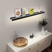 tanie Kinkiety-Minimalistyczna długa półka na kinkiet, 60/80/100/120cm nowoczesny kinkiet LED w tle salon sypialnia nocna, aluminiowy kinkiet wewnętrzny ligting kinkiet 110-240v