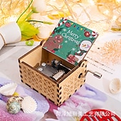 preiswerte Event &amp; Party Supplies-entzückende, antik geschnitzte, handgekurbelte Spieluhr aus Holz – perfektes Weihnachtsgeschenk für Kinder, Mama, Papa, Freunde und mehr!