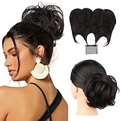 abordables Chignons-chignons Chignon A Clipser Cheveux Synthétiques Pièce de cheveux Extension des cheveux Bouclé Soirée Usage quotidien Soirée &amp; Evénement A1 A2 A3