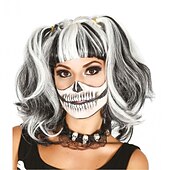economico Parrucche di Halloween-parrucca scheletro con trecce parrucche per feste cosplay di halloween