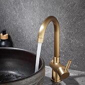 cheap Bathroom Sink Faucets-Bathroom Sink Faucet - Classic Antique Brass Centerset Single Handle One HoleBath Taps