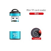 cheap Computer &amp; Office-Mini TF Card Reader Lanyard Card Reader Plug And PlayApplicable To Computer Car Audio And Other USB Interface Equipment For Windows Mac OS Linux