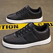 billiga Herrsneakers-Herr Sneakers Kontor / Business Vita skor Promenad Ledigt Dagligen Läder Bekväm Korta stövlar / ankelstövlar Loafers Svart Vit Vår Höst