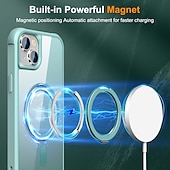 economico Cover per iPhone-telefono Custodia Per iPhone 17 Pro Max 17 Air 16e 13 12 11 Pro Max Con Magsafe Supporto ad anello Magnetico Supporta la Ricarica Wireless Tinta unica TPU PC