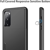 cheap Samsung Cases-Phone Case For Samsung Galaxy S24 S23 S21 S20 Plus Ultra Note 20 10 S25 Ultra Back Cover Bumper Frame Four Corners Drop Resistance With Card Holder Armor TPU