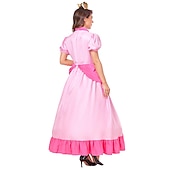 preiswerte Damenkostüme-Alice in Wonderland Prinzessin Peach Rote Königin Kleid Cosplay Kostüm Erwachsene Damen Cosplay Leistung Party Halloween Karneval Maskerade Einfaches Karnevalskostüm