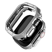 Недорогие Чехлы для умных часов-Чехол для часов Совместим с Apple Watch Ultra 49mm / Series 8 7 41mm 45mm / Series 6 5 4 SE 40mm 44mm Устойчивый к царапинам Полное покрытие бампера Все вокруг защитное ТПУ Часы Крышка