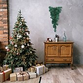 お買い得  リース、ガーランド、スワッグ-1pc クリスマスティアドロップ盗品人工松の盗品メールボックス盗品フロントドアティアドロップリース休日クリスマス装飾 90 センチメートル