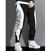 economico Pantaloni della tuta-Per uomo Pantaloni della tuta Jogging Pantaloni Tasche A cordoncino Vita elastica Liscio Comfort Traspirante Esterno Giornaliero Per uscire Di tendenza Informale Nero Bianco