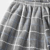 abordables Pijamas-Hombre Ropa de salón Pijama Conjunto pijama Top y pantalón de pijama 2 Piezas Plaid Elegante Casual Confort Hogar Diario Franela Comodidad Cuello Barco Manga Larga Pullover Pantalón Cintura elástica