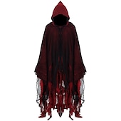 levne Pánské kostýmy-Duch Smrtka Cosplay kostým Kostým na Večírek plášť s kapucí Dospělé Pánské Dámské Úbory Strašidelný kostým Výkon Párty předvečer Všech svatých Plesová maškaráda Mardi Gras Jednoduchý karnevalov