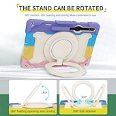 billiga Fodral till Samsung-surfplattor-Tablett Skal fodral Till Samsung Galaxy Tab S9 11 inch S8 Ultra 14.6&#039;&#039; S8 Plus 12.4&#039;&#039; S8 S7 Plus FE S7 11&#039;&#039; A 8.0&quot; A8 A7 Lite Bärbar Handtag Pennhållare Rustning PC Silikon