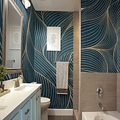 voordelige Behang-cool wallpapers 3d abstracte muurschildering behang muurschildering muurstickers bladeren abstracte schets foto geschikt voor hotel woonkamer slaapkamer art deco