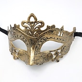 billige Maske-Karnevalsmaske Venetiansk maske Columbina Halvt ansikt Fest Halloween Maskerade Karneval Mardi Gras Enkelt karnevalskostyme