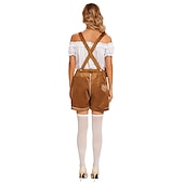 levne lederhosen-předvečer Všech svatých Plesová maškaráda Oktoberfest Halenka / košile Cosplay kostým Maškarní cosplay němčina Mnichov Louky Dámské Karneval Výkon předvečer Všech svatých Tradiční Styl Tkanina Vrchn