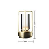 baratos Candeeiros de mesa-Candeeiro de mesa recarregável sem fio LED retro bar lâmpadas de mesa de metal toque dimmer luz noturna tri-cores para restaurante quarto bar hotel luzes de decoração de casa