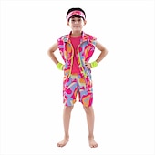 cheap Couple &amp; Group Costumes-Rollerblade Outfits Doll Y2K Cowgirl Suits Jumpsuit Dress Hot Pink Girls Boys Family Cosplay Costume Halloween Carnival Masquerade