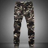 billiga Cargobyxor-Herr Militärbyxor Cargo byxor Joggare Ficka Kamuflasje Komfort Andningsfunktion Utomhus Dagligen Utekväll 100 % bomull Mode Ledigt Vit Armégrön