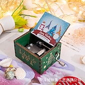 preiswerte Event &amp; Party Supplies-entzückende, antik geschnitzte, handgekurbelte Spieluhr aus Holz – perfektes Weihnachtsgeschenk für Kinder, Mama, Papa, Freunde und mehr!