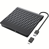 cheap Cables &amp; Adapters-External CD/DVD Drive For Laptop USB 3.0 &amp; Type-C External CD DVD Burner CD/DVD/-RW Rewriter For Laptop Desktop IMac MacBook Compatible With Windows 11/10/XP/8/7/Vista/Linux/MacOS