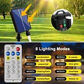 preiswerte Weihnachtsbeleuchtung-3M Lichterketten Weihnachtsbaumbeleuchtung 350 LEDs EL Warmweiß Weiß Mehrfarbig Kreative Lichterketten Solar 12 V