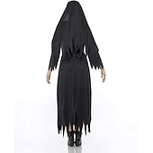 billige Klassisk skrekk-Nonne Cosplay kostyme Party-kostyme Drakter Skremmende kostyme Dame Voksne Ytelse Fest Stadie Karneval Mardi Gras Enkelt karnevalskostyme