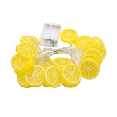 abordables Guirlandes lumineuses à piles-Guirlande lumineuse élégante de 3 mètres avec 20 tranches de citron pour réception de mariage, décoration de jardin, cour de mariage, intérieur et extérieur