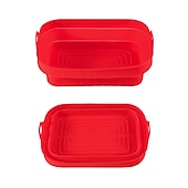 cheap Cooking Utensils-2 Pack Air Fryer Silicone Pot, Food Safe Nonstick Air Fryer Silicone, Heat Resistant, Easy Clean, Reusable Replacement Flammable Parchment Liner, Suitable for Fryer, Oven, Microwave