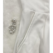 Χαμηλού Κόστους φορμάκια για πάρτι-Γυναικεία Κανονικό Φόρμες Κομψό Συμπαγές Χρώμα Αμάνικο Στράπλες Ψηλή Μέση Γάμου Δρόμος Κανονικό Λευκό Ρουμπίνι Φθινόπωρο