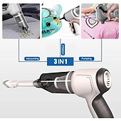 cheap Cleaning Supplies-3-in-1 Handheld Vacuum Cleaner Battery, Wireless Mini Handheld Vacuum Cleaner, Portable Car Vacuum Cleaner Wet and Dry with Washable Filter, Powerful Handheld Vacuum Cleaner for Car, Office