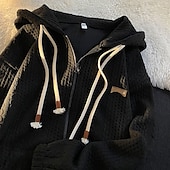 tanie Bluza sportowa z kapturem-damska bluza z kapturem zapinana na zamek, aktywna odzież sportowa, teksturowana, jednokolorowa, sportowa, swobodna, bluza z kapturem zapinana na zamek, przednia kieszeń ze ściągaczem, długi rękaw,