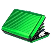 cheap Storage &amp; Organization-Aluminum Bank Card Holder Blocking Hard Case Wallet Solid Credit Card Anti-RFID Scanning Protect Card Holder