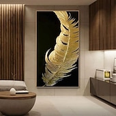 tanie Obrazy z martwą naturą-Handmade ręcznie malowany obraz olejny wall art nowoczesne abstrakcyjne pióro martwa natura krajobraz dekoracja wnętrz walcowane płótno bez ramki nierozciągnięte