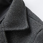 preiswerte Herren-Blazer &amp; -Anzüge-Herren Wintermantel Mantel Langer Trenchcoat Outdoor Freizeitskleidung Herbst Winter Polyester Oberbekleidung Bekleidung Modisch Strassenmode Glatt Kargen Doppelreihiger Verschluss