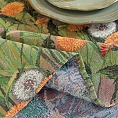 cheap Tablecloth-Rectangle Tablecloth Vintage Floral  Jacquard Table Cloths with Tassels Cotton Linen Table Covers for Dinner Parties Outdoor Decoration
