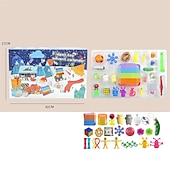 cheap Best Christmas Gifts-Christmas Advent Calendar Blind Box,Christmas Blind Box Children&#039;s Party Gift Decompression DIY Hand Tear Countdown Calendar Blind Box Christmas Toys for Christmas Gifts