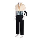 cheap Anime Costumes-Ocean Adventurer Roronoa Zoro Straw Hat Pirate Anime Cosplay Suits Kimono Halloween Carnival Top Pants Earrings For Men's Women's Adults'