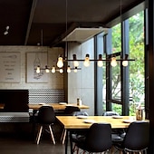economico Luci a sospensione-lampada a sospensione a led linea design 100/120 cm metallo stile artistico lampadario moderno moderno semplice nordico minimalista luce ristorante di lusso lungo tavolo da bar sala da pranzo 110-120
