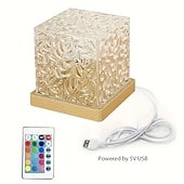 abordables Lampes de table-Lampe de Table Décorative Artistique Batterie Li intégrée Pour Chambre à coucher ABS Transparent