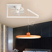 economico Ventilatore da soffitto con luci-lampada a sospensione a led con plafoniera lampada a sospensione industriale braccio oscillante lampada a sospensione, lampada a sospensione a cupola regolabile per sala da pranzo soggiorno 110-240v