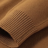 economico maglione pullover da uomo-Per uomo Maglione di Natale Maglioni di Natale Dolcevita Maglione per le feste Maglione A Coste Maglia Top Regolari Lavorato a maglia Base Semplice Dolcevita Tenere al Caldo Moderno Contemporaneo