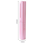 billige Personlig beskyttelse-2-i-1 rettetang til lat hår trådløst hår hot comb mini usb oppladbar rettetang krøllete hårpinne hurtigvarmende rettebørste for hjemreise-1 stk.