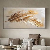 tanie Obrazy z martwą naturą-Handmade ręcznie malowany obraz olejny wall art nowoczesne abstrakcyjne pióro martwa natura krajobraz dekoracja wnętrz walcowane płótno bez ramki nierozciągnięte