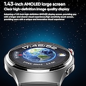 お買い得  スマートウォッチ-iMosi MT200 スマートウォッチ 1.43 インチ スマート·ウォッチ ブルートゥース ECG + PPG 温度監視 歩数計 と互換性があります Android iOS 女性 男性 長時間スタンバイ ハンドフリーコール 防水 IP 67 48mmウォッチケース