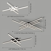 baratos Candeeiros de Teto-4-luz 6-luz 61/85/120 cm Design de Cluster Design de Linha Formas geométricas Luzes de Tecto Alumínio Linear Geométrico Minimalista Acabamentos Pintados LED Moderno 110-120V 220-240V